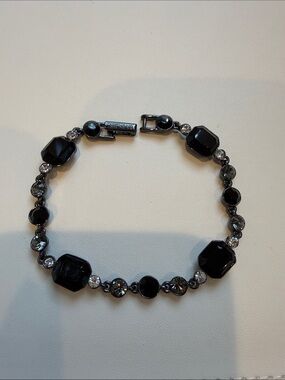 Givenchy Black Crystal Chain Bracelet